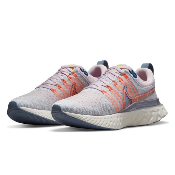 Nike React Infinity Run Flyknit 2 Premium Pink Foam Blue Tint Running Shoes - Picture 7 of 16